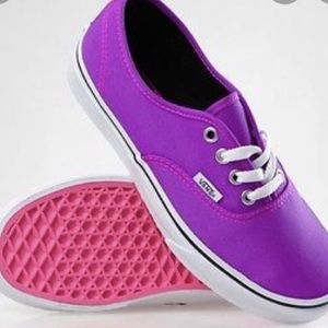 Vans purple and pink little girl shoes size 2.5